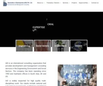 Aidglobal.net(Associates in Development (AiD) Pvt) Screenshot