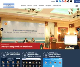 Aidiaasia.org(Asian Institute of Diplomacy and International Affairs) Screenshot