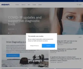 Aidian.eu(Diagnostic tests) Screenshot
