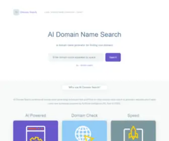 AiDomainsearch.com(Domain Name Search Generator) Screenshot