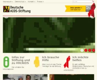 Aids-Stiftung.de(Die deutsche aids) Screenshot