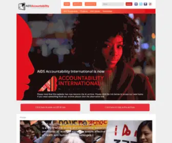 Aidsaccountability.org(AIDS Accountability International) Screenshot