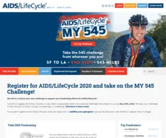 Aidslifecycle.org(June 6) Screenshot