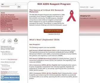 Aidsreagent.org(NIH AIDS Reagent Program) Screenshot