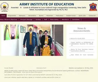 Aie.ac.in(Army Institute of Education) Screenshot