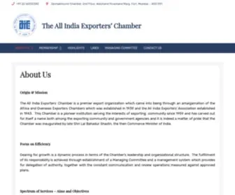 Aiechamber.org(The All India Exporters) Screenshot