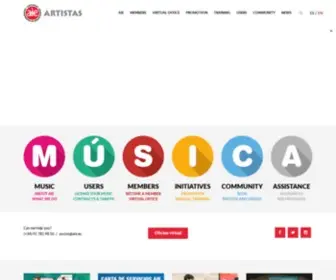 Aie.es(AIE Sociedad de Artistas Intérpretes o Ejecutantes de España) Screenshot