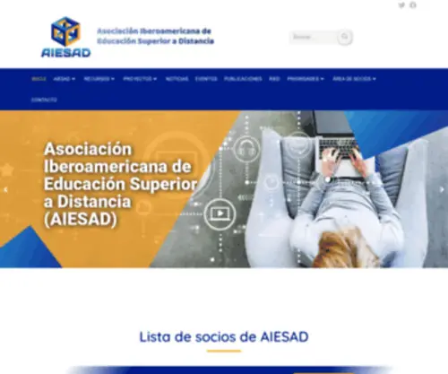 Aiesad.org(Asociación Iberoamericana de Educación Superior a Distancia) Screenshot