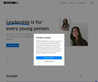 Aiesec.org(Develop your leadership) Screenshot