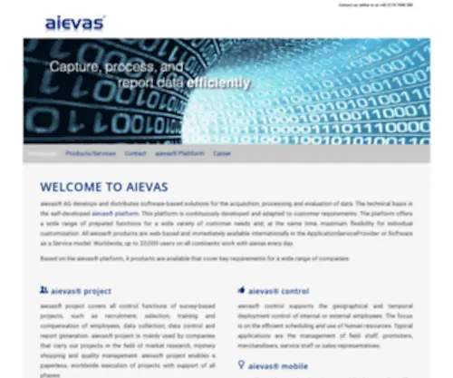 Aievas.com(Aievas AG) Screenshot