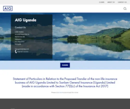 Aig.co.ug(Aig) Screenshot