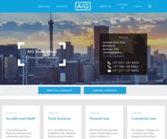 Aig.co.za(Business Insurance) Screenshot