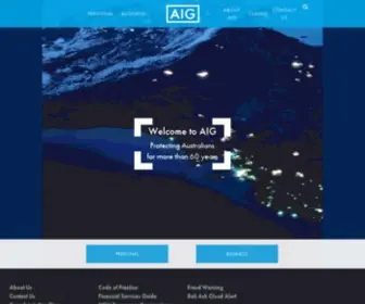 Aig.com.au(Insurance from AIG in Australia) Screenshot