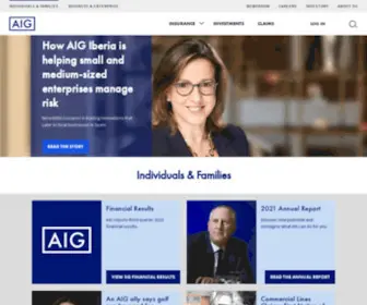 Aig.com(AIG Insurance Home) Screenshot