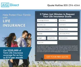 Aigdirectdigital.com(Term Life Insurance) Screenshot