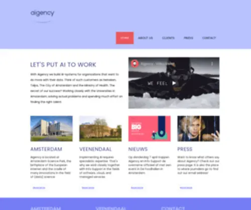 Aigency.com(Aigency Home) Screenshot
