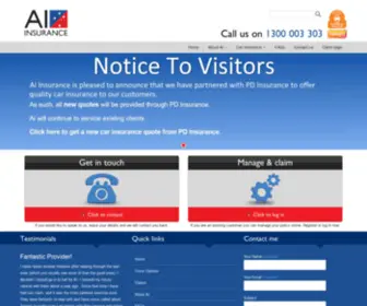 Aiinsurance.com.au(AI Insurance) Screenshot