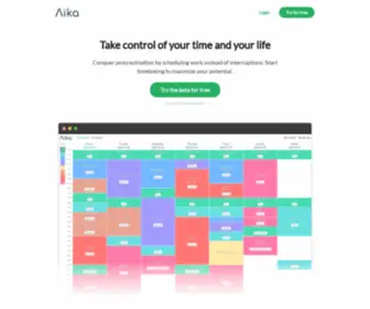 Aikahq.com(Timeboxing For Productive People) Screenshot