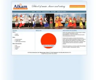 Aikams.com(Aikam Arts Academy) Screenshot