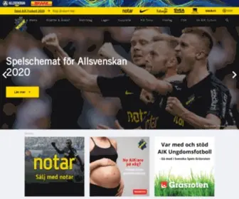 Aikfotboll.se(AIK Fotboll) Screenshot
