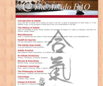 Aikidofaq.com(The Aikido FAQ) Screenshot