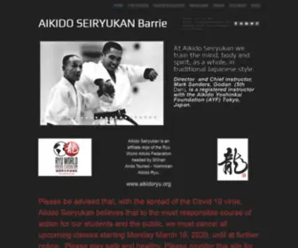 Aikidoseiryukan.com(AIKIDO SEIRYUKAN Barrie) Screenshot