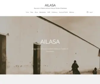 Ailasa.org(Association of Iberian and Latin American Studies of Australasia) Screenshot