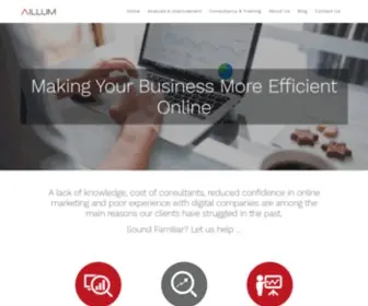 Aillum.com(Digital Marketing Management) Screenshot