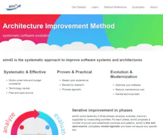 Aim42.org(Architecture Improvement Method) Screenshot