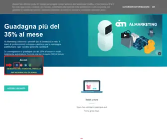 Aimarketing-Italia.com(MarketBot, Cashback and Artificial Intelligence in Marketing) Screenshot