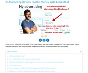 Aimarketingofficial.com(Ai Marketing Review) Screenshot