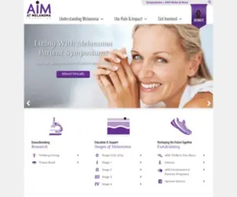 Aimatmelanoma.org(AIM at Melanoma) Screenshot