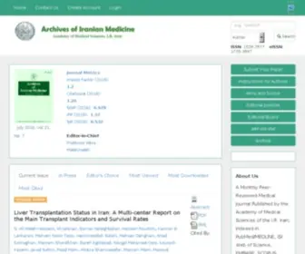 Aimjournal.ir(Archives of Iranian Medicine) Screenshot
