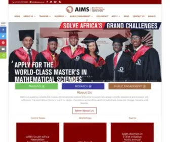 Aims.ac.za(African Institute of Mathematical Sciences (South Africa)) Screenshot