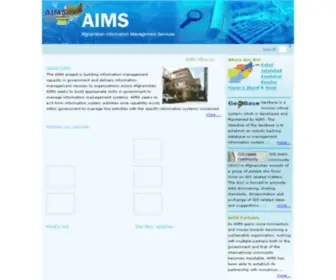 Aims.org.af(Afghanistan Information Management Service) Screenshot