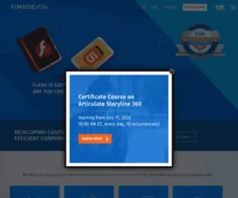 Aimsdigital.com(Custom eLearning Solutions in UK) Screenshot