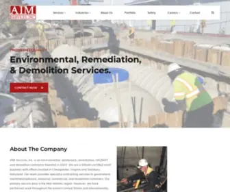 Aimservicesinc.com(Abatement, Demolition Contractor in Mid Atlantic Area) Screenshot