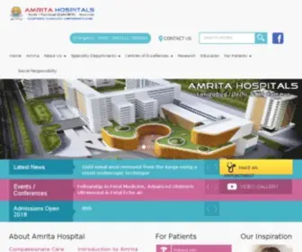 Aimshospital.org(Amrita Institute of Medical Sciences and Research Centre) Screenshot