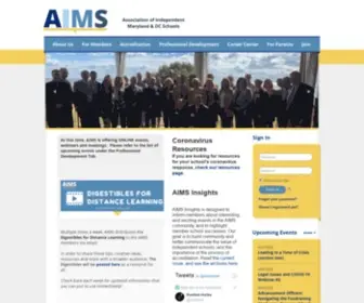 Aimsmddc.org(Association of Independent Maryland & DC Schools) Screenshot