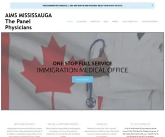 Aimsmississauga.ca(THE PANEL PHYSICIANS) Screenshot