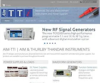 Aimtti.com(Advanced Test and Measurement Instruments and Power Supplies) Screenshot