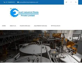 Aindustrialplants.com(Avail Industrial Plants Pvt) Screenshot