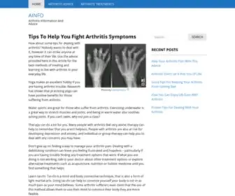 Ainfo.co.uk(Arthritis Information And Advice) Screenshot