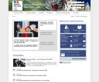 Ain.gouv.fr(économie) Screenshot