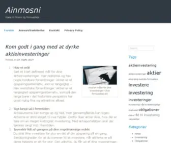 Ainmosni.dk(En blog for industrien i Danmark og dens produkter) Screenshot