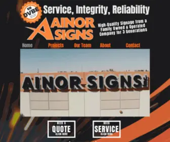 Ainorsigns.com(California Sign Company) Screenshot