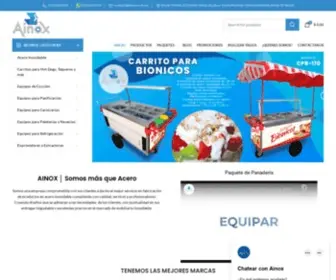 Ainox.com.mx(Empresa mexicana productora de equipos Acero Inoxidable) Screenshot