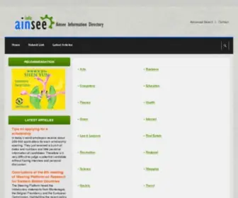 Ainsee.info(Ainsee Web Portal) Screenshot