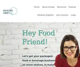 Ainsleymoir.com(Packaged food consulting and training to grow your food business) Screenshot