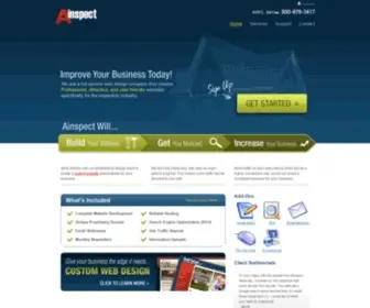 Ainspect.com(Web design for Contractors and Home Inspectors) Screenshot